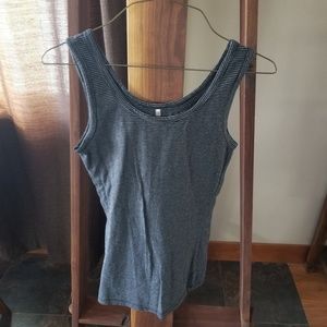 Buckle BKE Black & White Stripped Tank